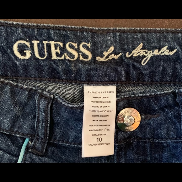 Guess Jean Short Shorts Girls Size 10 - Picture 3 of 3